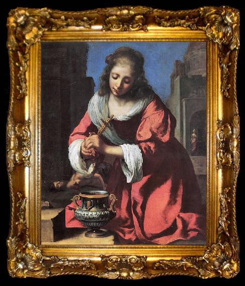 framed  Johannes Vermeer saint praxedis, ta009-2